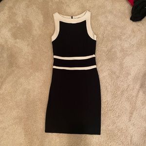 Mango elegant black and cream dress